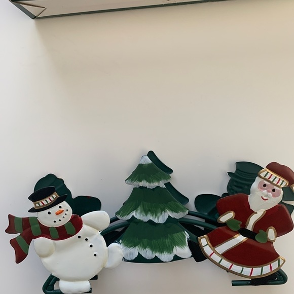 Santa/snowman/tree 12” Tabletop Candle Holder - Picture 2 of 3